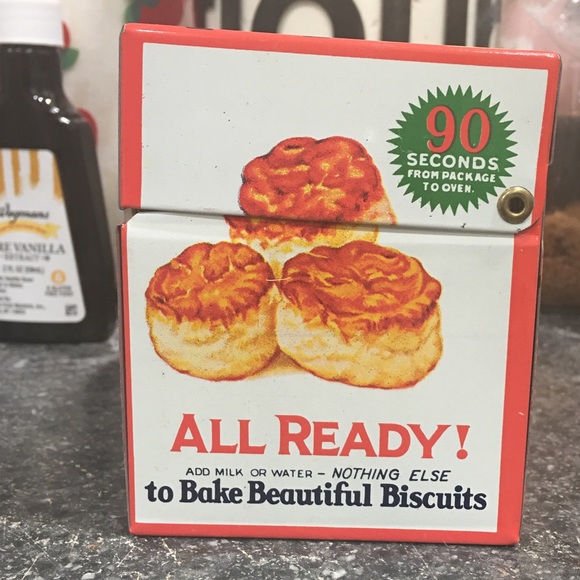 Bisquick vintage farmhouse recipe box kitchen - Picture 4 of 8